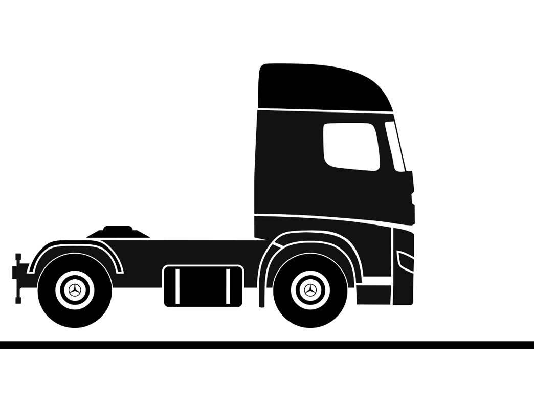 Mercedes-Benz Actros Mk4 MP4 3251L L-CabClassicSpace 230w chassis truck  vector drawing